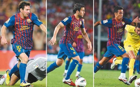 El centro del campo del Barça disfrutó del balón a su antojo gracias a jugadores como Messi, Cesc y Thiago