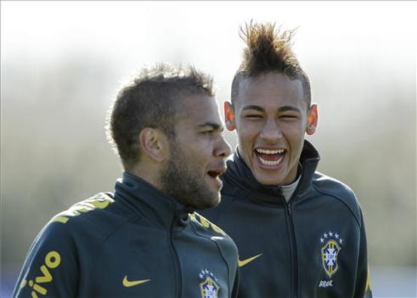 Alves et Neymar 