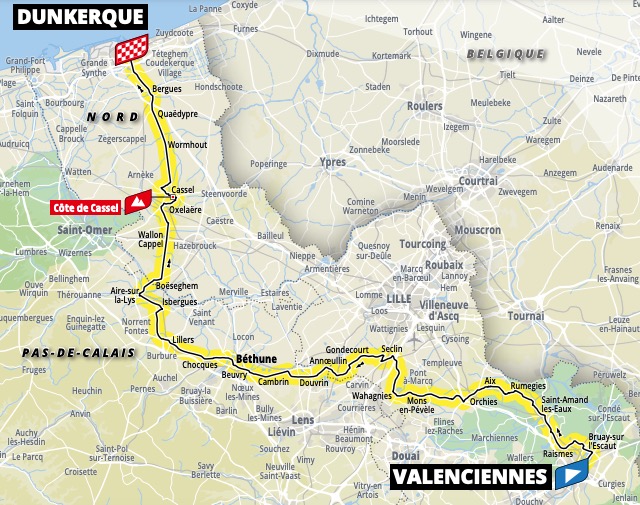 Mapa tercera etapa tour francia 2025