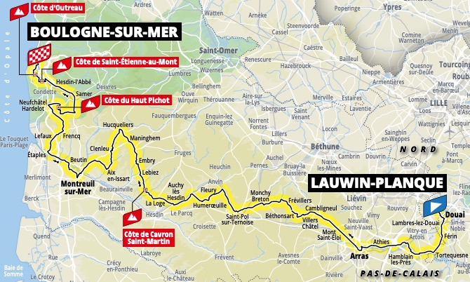 mapa segunda etapa tour francia 2025