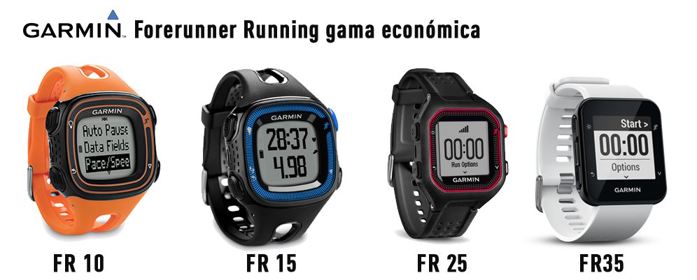 modelos Relojes GPS Garmin forerunner running gama económica