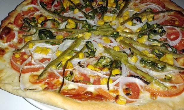 pizza vegetal receta casera