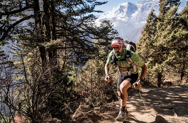 Jordi Gamito, durante la Everest Trail Race / Everest Trail Race