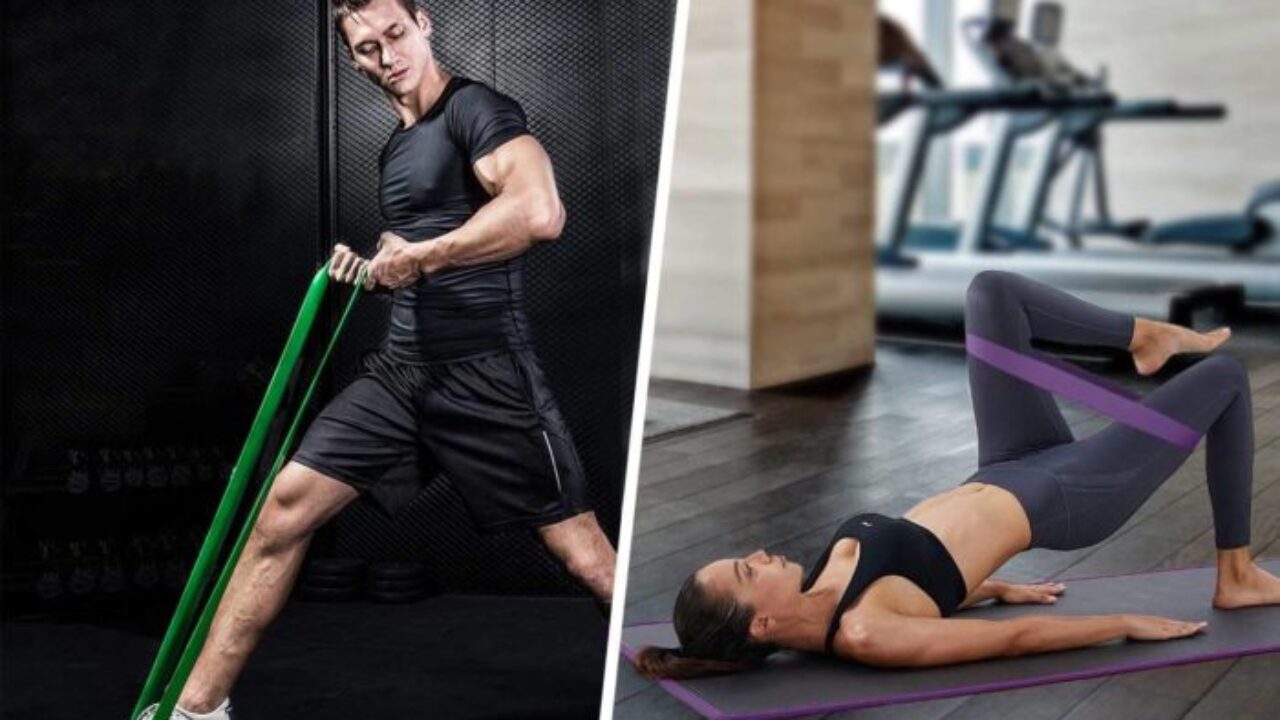 Bandas elasticas musculacion, Bandas de Resistencia, Gomas elasticas  Fitness, para Entrenar Gym o en casa - 5 Cintas elasticas